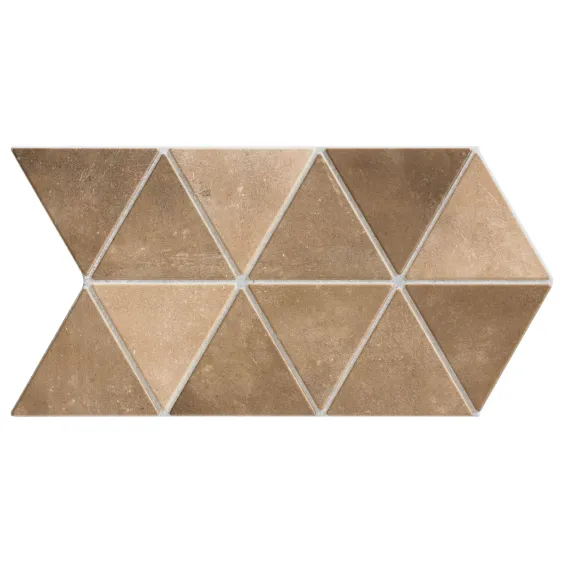 Carrelage sol et mur traditionnel Pilotta Triangle terre 48,5 x 28 cm - Réflex Boutique