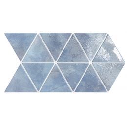Carrelage sol et mur Utthita Triangle bleu ciel 48,5 x 28 cm
