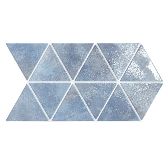 Carrelage sol et mur Utthita Triangle bleu ciel 48,5 x 28 cm - Réflex Boutique