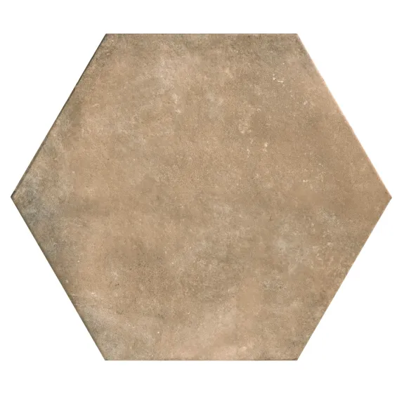 Carrelage sol Hexagonal traditionnel Pilotta terre 56x48,5 cm - Réflex Boutique