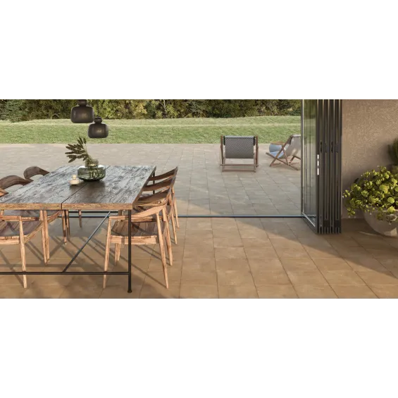 Carrelage sol extérieur traditionnel Pilotta terre R11 14 mm 32,9x32,9 cm