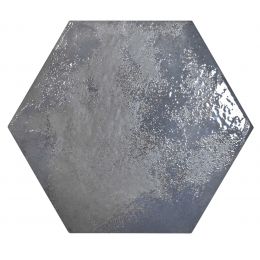 Carrelage sol hexagonal Knack Bleu marine 28.5x33 cm