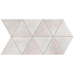 Carrelage sol et mur Utthita Triangle blanc nacré 48,5 x 28 cm