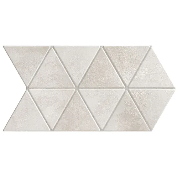 Carrelage sol et mur Utthita Triangle blanc nacré 48,5 x 28 cm - Réflex Boutique