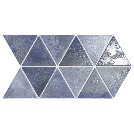 Carrelage sol et mur Utthita Triangle bleu marine 48,5 x 28 cm - Réflex Boutique