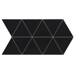 Carrelage sol et mur Utthita Triangle noir 48,5 x 28 cm
