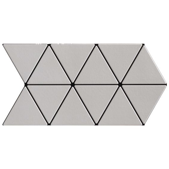 Carrelage sol et mur Utthita Triangle gris 48,5 x 28 cm