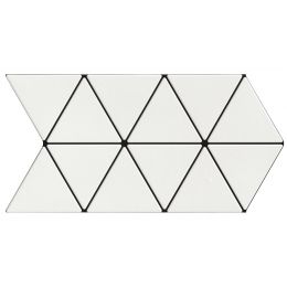 Carrelage sol et mur Utthita Triangle blanc 48,5 x 28 cm