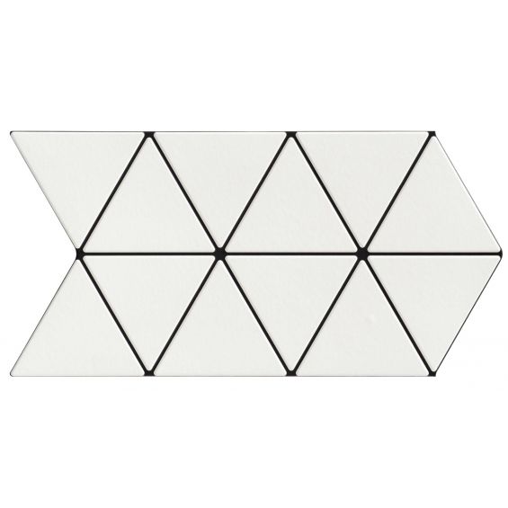 Carrelage sol et mur Utthita Triangle blanc 48,5 x 28 cm