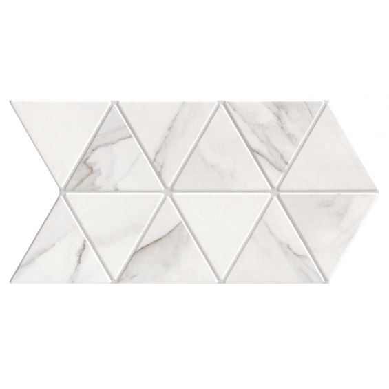 Carrelage sol et mur Utthita Triangle marbre 48,5 x 28 cm
