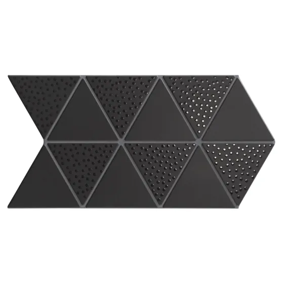 Carrelage sol et mur Utthita Triangle décor noir 48,5 x 28 cm - Réflex Boutique