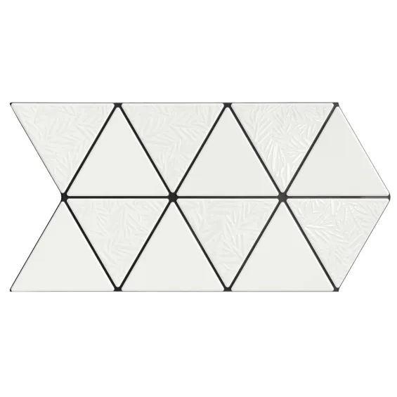 Carrelage sol et mur Utthita Triangle décor flocon 48,5 x 28 cm - Réflex Boutique