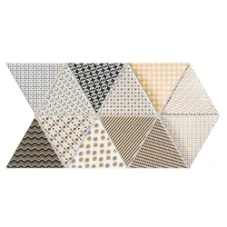 Carrelage sol et mur Utthita Triangle décor mix 48,5 x 28 cm - Réflex Boutique