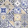 Carrelage sol effet carreaux de ciment Water Azulejos 44x44 cm