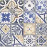  Carrelage sol effet carreaux de ciment Water Azulejos 44x44 - Réflex Boutique