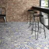  Carrelage sol effet carreaux de ciment Water Azulejos 44x44 - Réflex Boutique