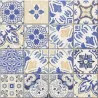 Carrelage sol effet carreaux de ciment Water Azulejos 44x44 cm