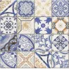 Carrelage sol effet carreaux de ciment Water Azulejos 44x44 cm