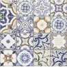 Carrelage sol effet carreaux de ciment Water Azulejos 44x44 cm