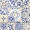  Carrelage sol effet carreaux de ciment Water Azulejos 44x44 - Réflex Boutique