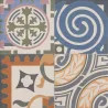 Carrelage sol effet carreaux de ciment Water Design 44x44 cm