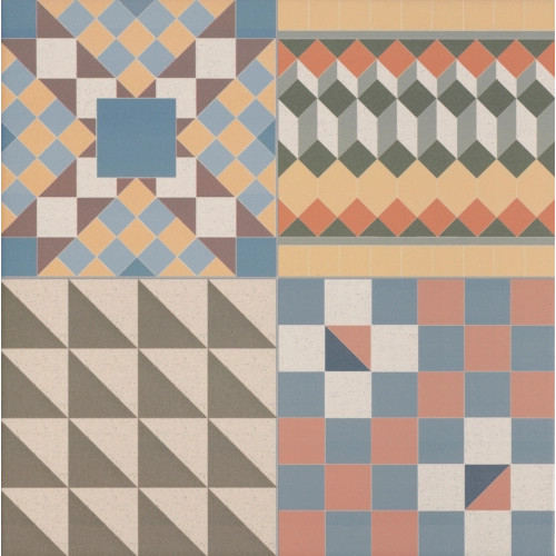 Carrelage sol effet carreaux de ciment Water Design 44x44 cm