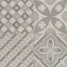Carrelage sol effet carreaux de ciment Water déco Gris clair 44x44 cm
