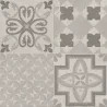 Carrelage sol effet carreaux de ciment Water déco Gris clair 44x44 cm