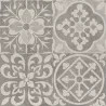 Carrelage sol effet carreaux de ciment Water déco Gris clair 44x44 cm