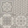Carrelage sol effet carreaux de ciment Water déco Gris clair 44x44 cm