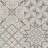 Carrelage sol effet carreaux de ciment Water déco Gris clair 44x44 cm
