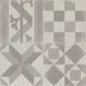 Carrelage sol effet carreaux de ciment Water déco Gris clair 44x44 cm