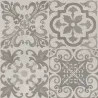 Carrelage sol effet carreaux de ciment Water déco Gris clair 44x44 cm