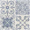 Carrelage sol effet carreaux de ciment Water Azur44x44 cm