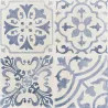 Carrelage sol effet carreaux de ciment Water Azur44x44 cm