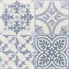 Carrelage sol effet carreaux de ciment Water Azur44x44 cm