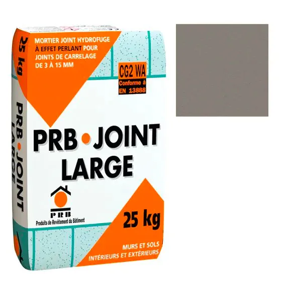  Mortier joint large gris pierre carrelage 25kg - Réflex Boutique