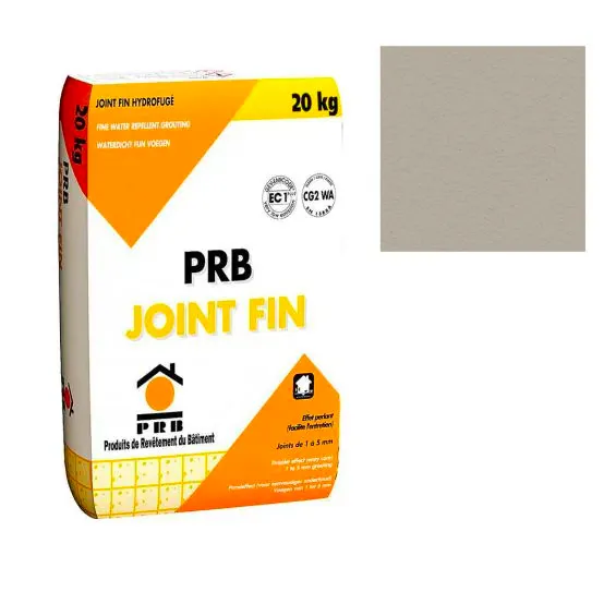  Joint fin gris clair carrelage 20kg - Réflex Boutique