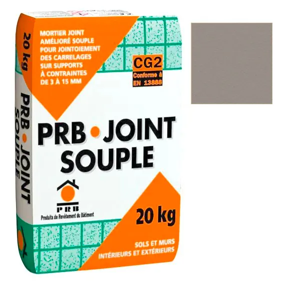 Joint souple gris moyen carrelage 20kg - Réflex Boutique