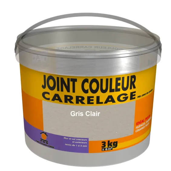 Joint fin gris clair carrelage 3kg - Réflex Boutique