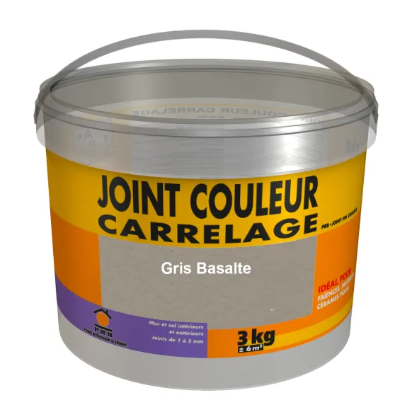 Joint fin gris basalte carrelage 3kg - Réflex Boutique