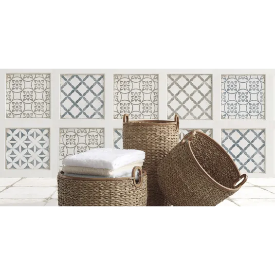 Carrelage sol effet carreaux de ciment Ritz Capel taupe 20x20 cm - Réflex Boutique