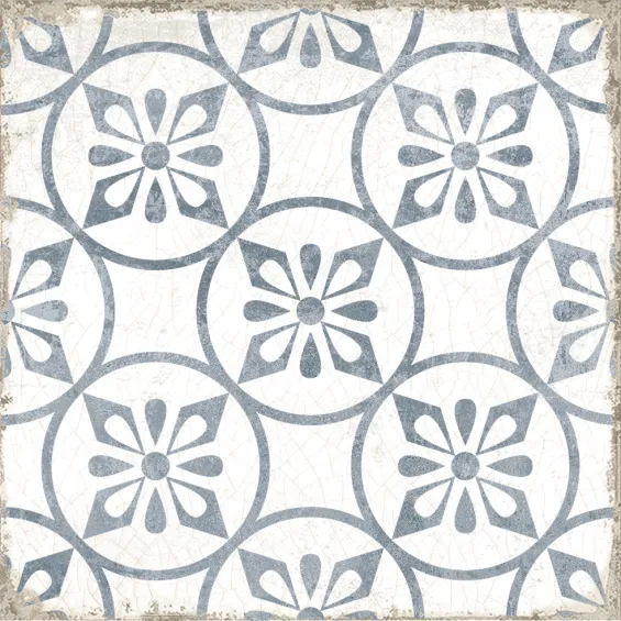 Carrelage sol effet carreaux de ciment Ritz Capel bleu 20x20 cm - Réflex Boutique