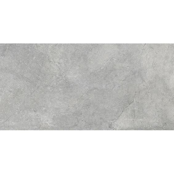 Carrelage sol effet pierre Rhone gris 60x120 cm