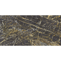 Carrelage sol poli effet marbre Black gold 120x260 cm