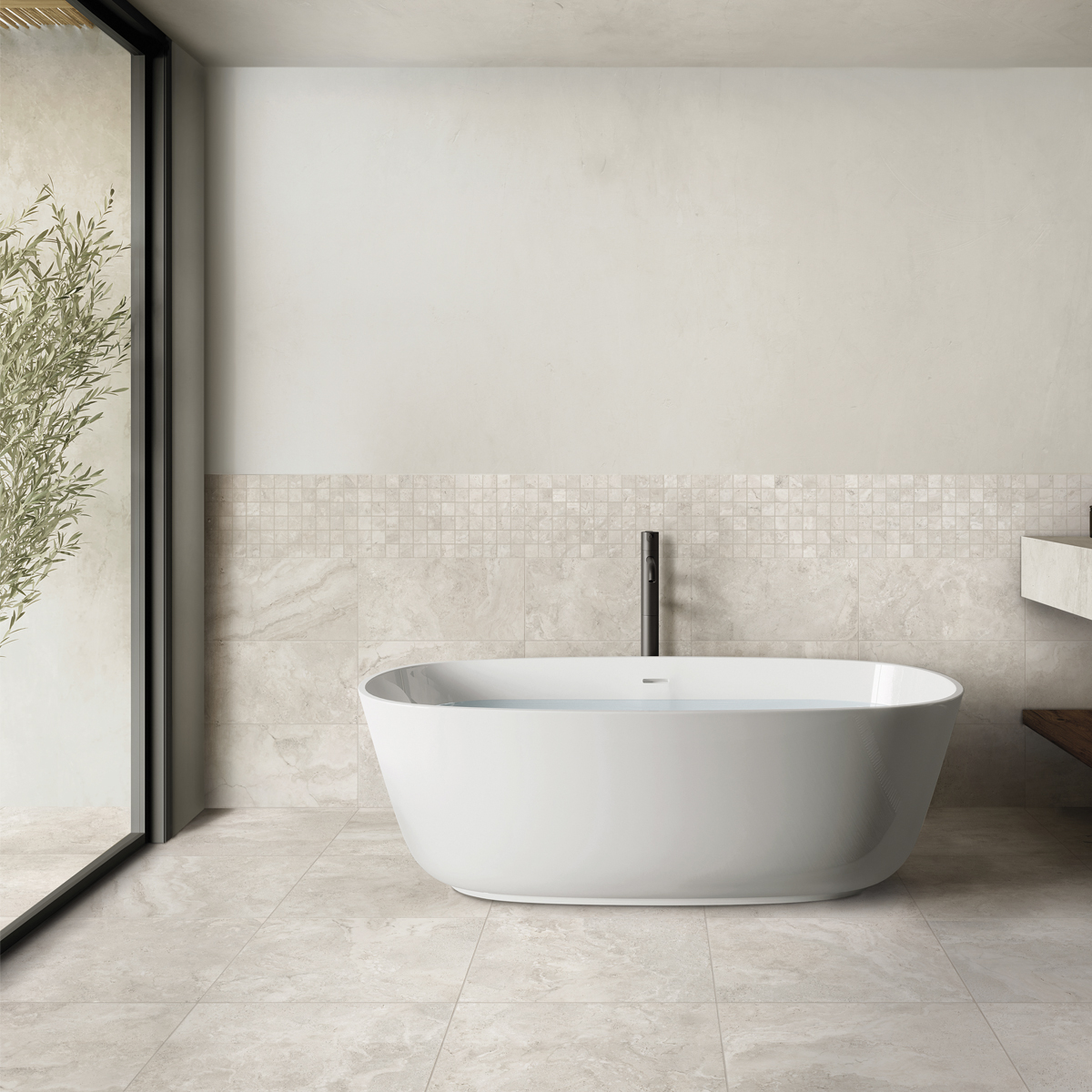 Carrelage Blanc Effet Pierre