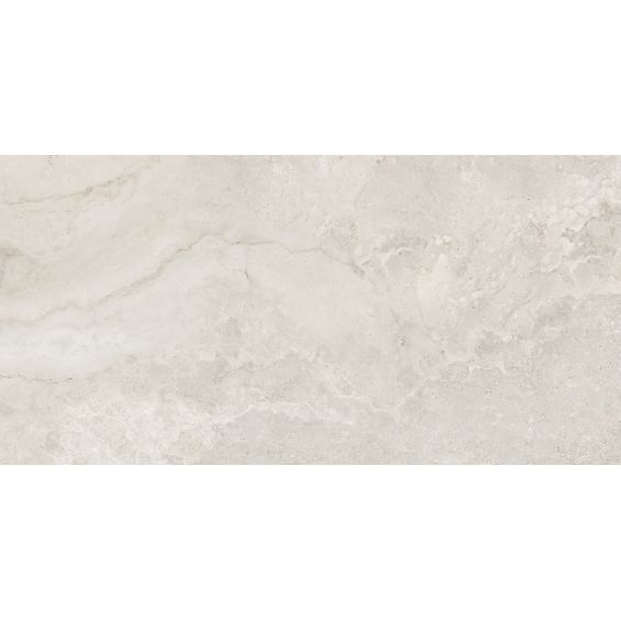 Carrelage sol effet pierre Tuf blanc 60x120 cm