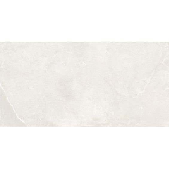 Carrelage sol effet pierre Opale blanc 30x60 cm