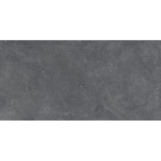 Carrelage sol effet pierre Opale gris anthracite60x120 cm