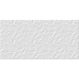 Carrelage mur Oneness feuilles blanc brillant 30X60 cm